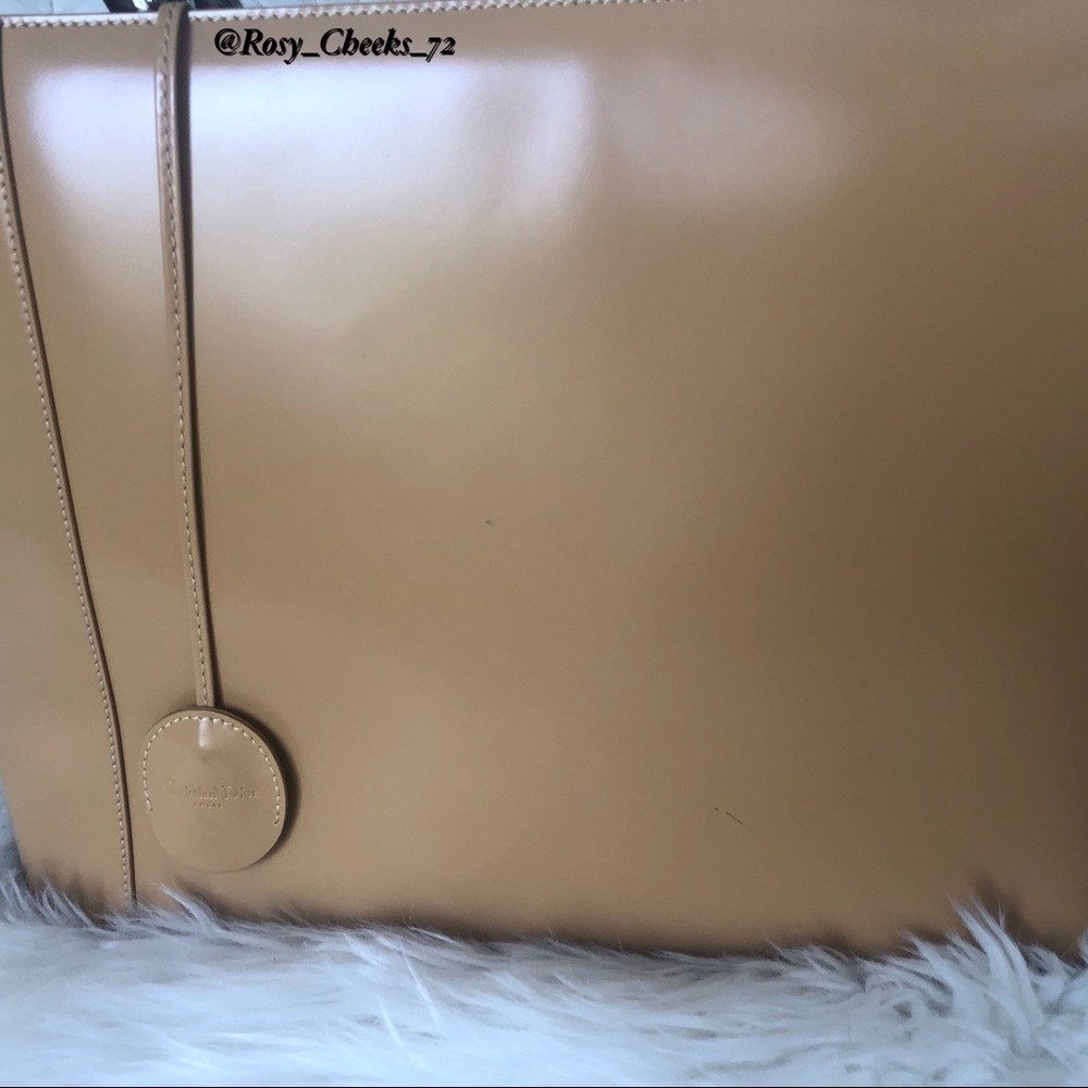 Christian Dior Malice Vintage Tote Bag Camel Tan - Picture 5 of 13